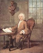 William Hogarth Portrat der Dr. Benjamin Hoaldy oil painting
